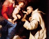 胡塞佩 德 里贝拉 : The Madonna with the Christ Child and Saint Bruno